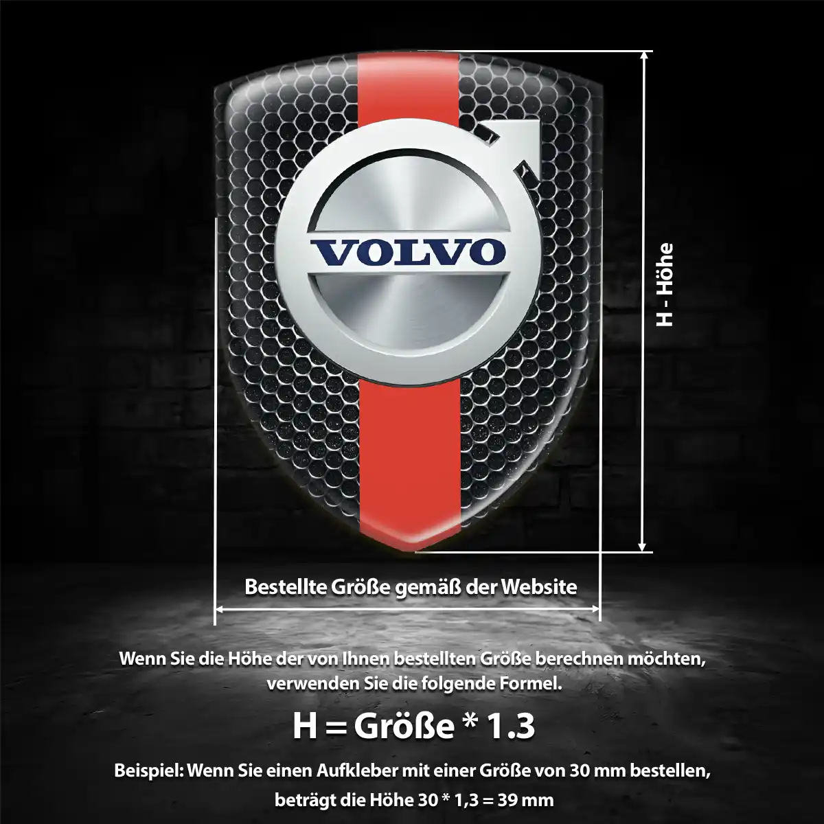 Volvo 3D Gel Aufkleber Embleme Exterieurdesign
