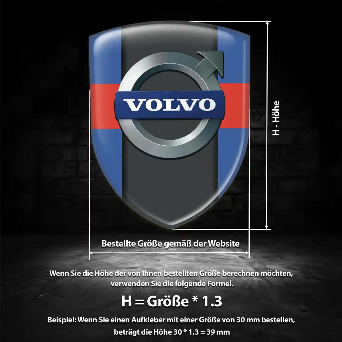 Volvo 3D Gel Aufkleber Embleme Hochwertiges Harz