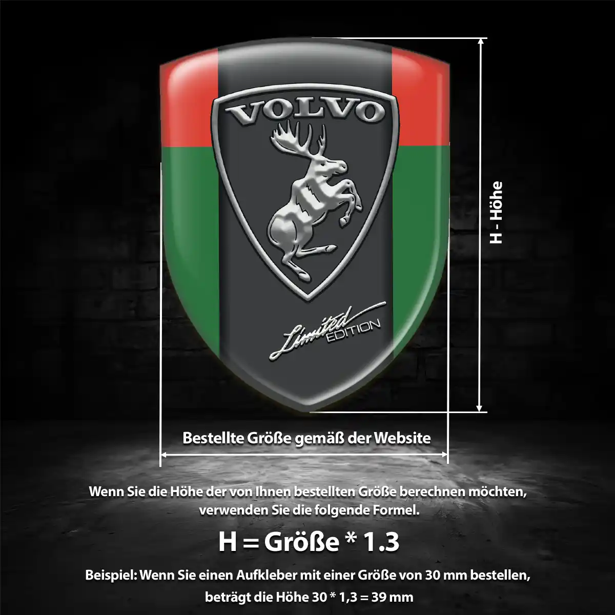 Volvo 3D Gel Aufkleber Embleme Premiumqualität