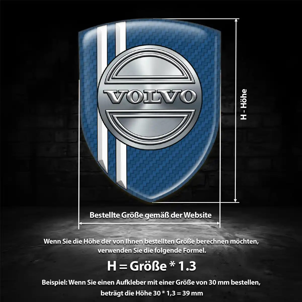 Volvo 3D Gel Aufkleber Embleme Tuningfahrzeug