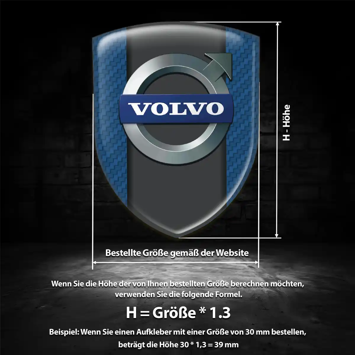 Volvo 3D Gel Aufkleber Markenedition