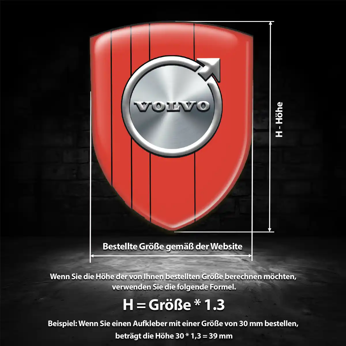 Volvo 3D Gel Aufkleber Premium-Edition