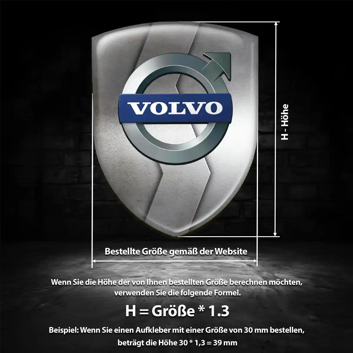 Volvo 3D Gel Aufkleber Premiumqualität