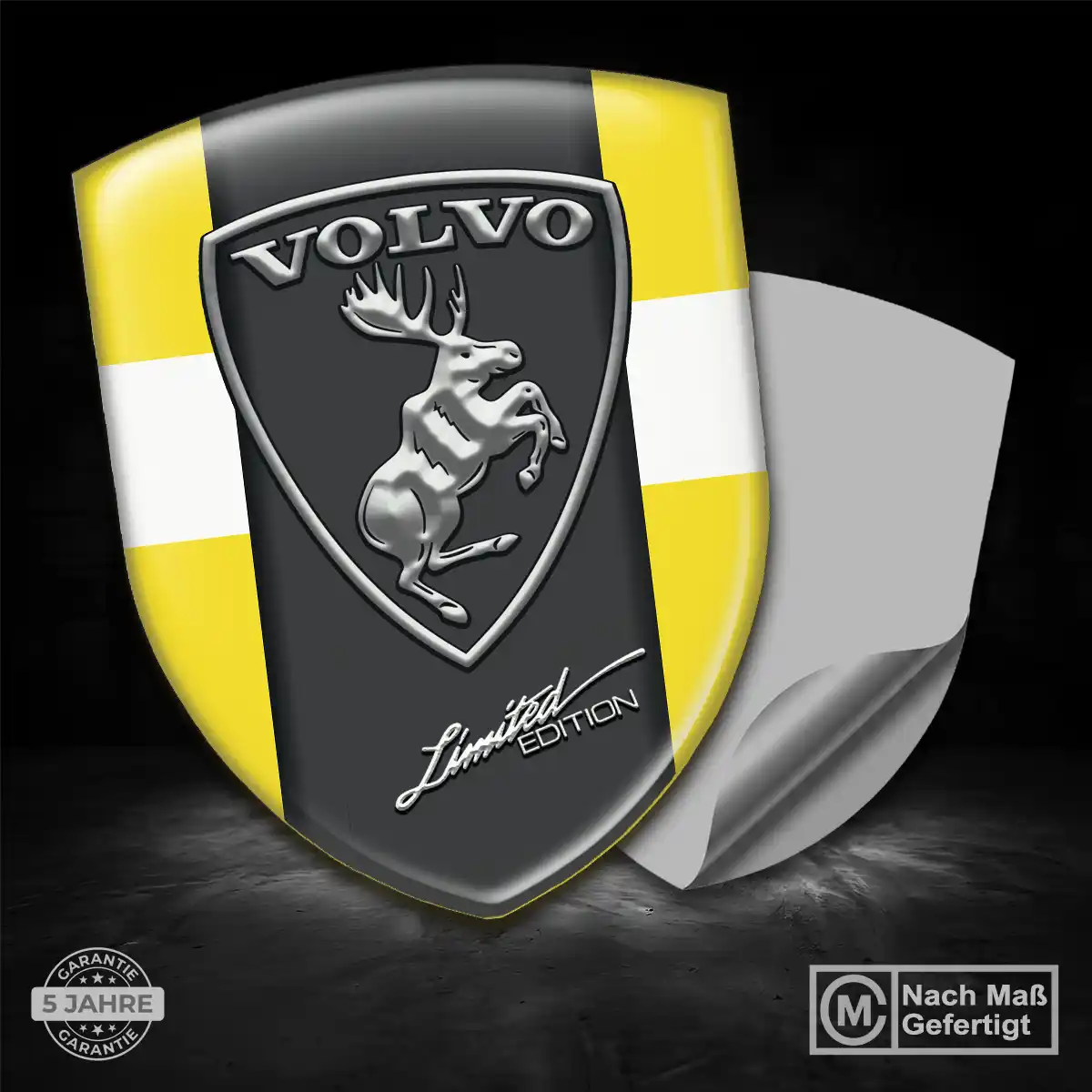 Volvo 3D Gel Aufkleber Silikon Ausdrucksstarkes Design