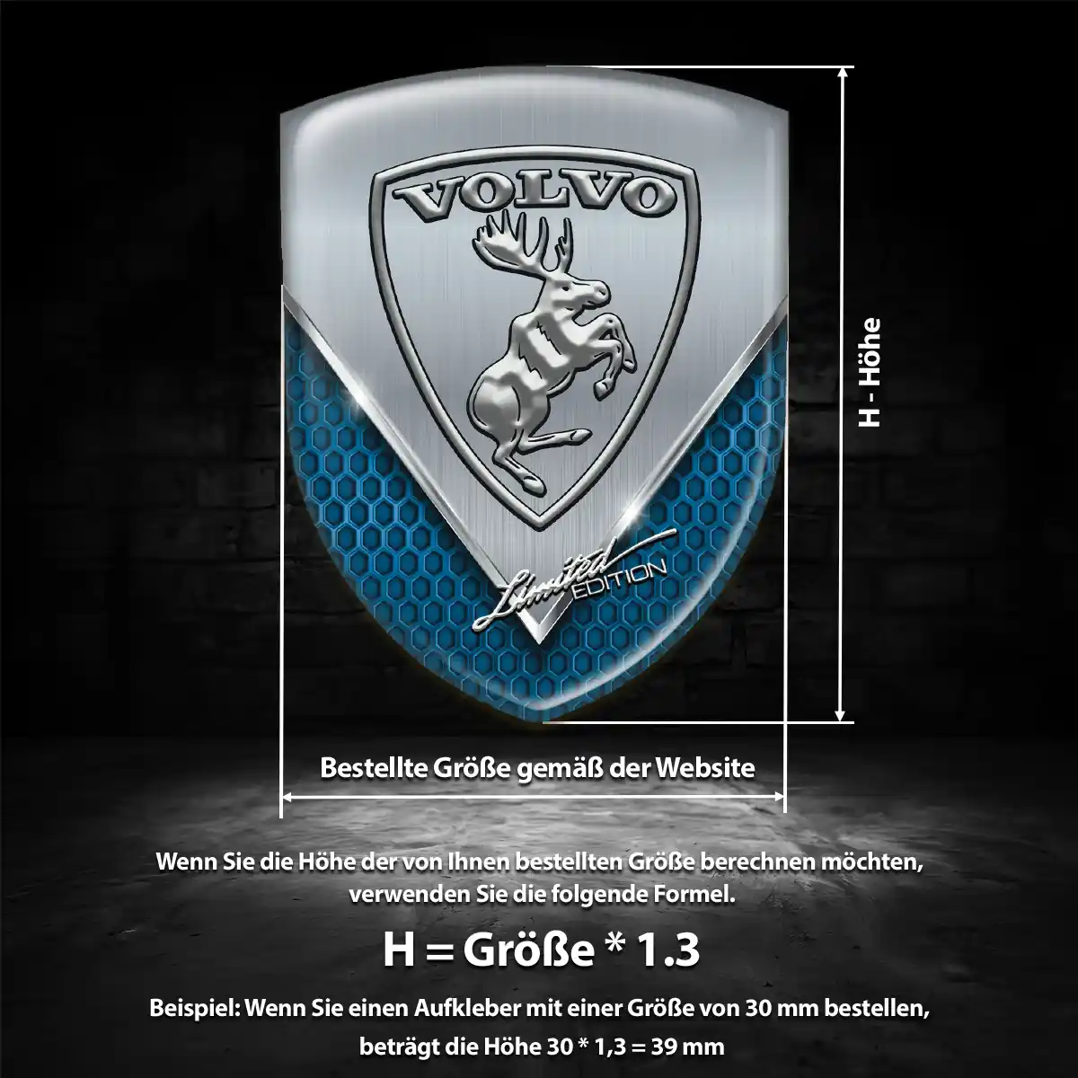 Volvo 3D Gel Aufkleber Silikon Exterieurdesign