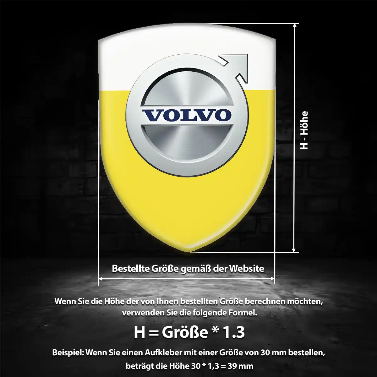 Volvo 3D Gel Aufkleber Silikon Hohe Qualität