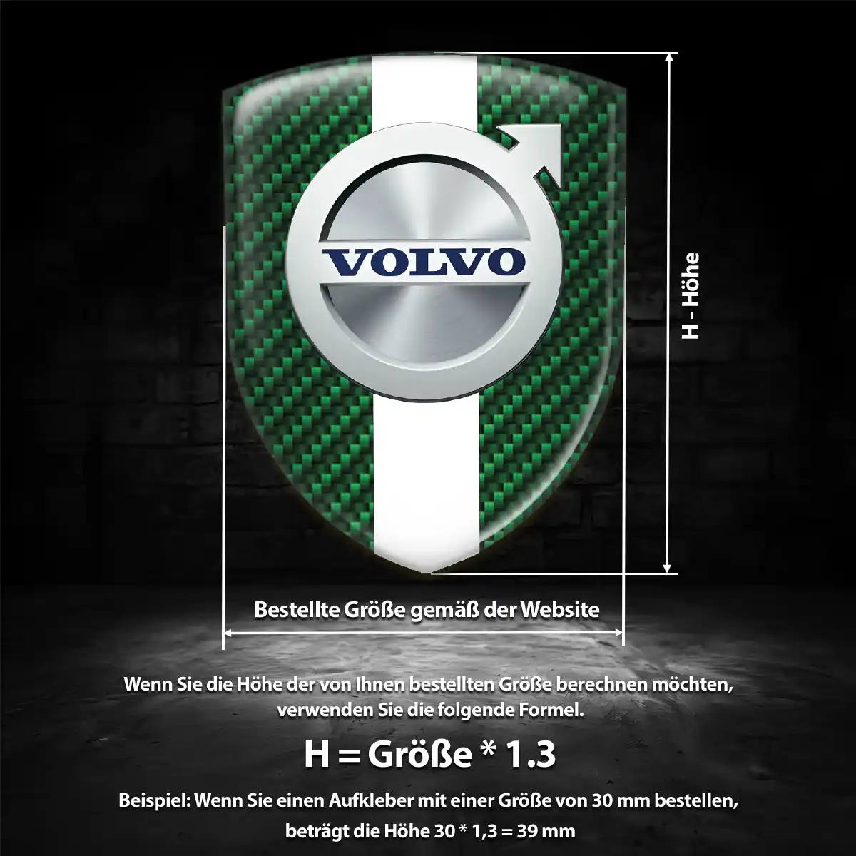 Volvo 3D Gel Aufkleber Silikon Modernes Design