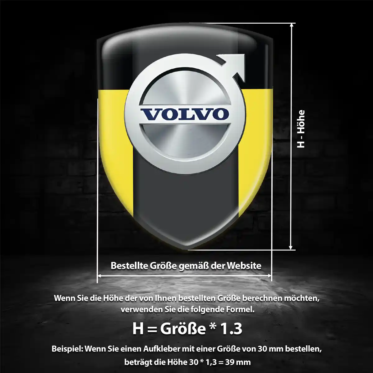 Volvo 3D Gel Aufkleber Tuningfahrzeug