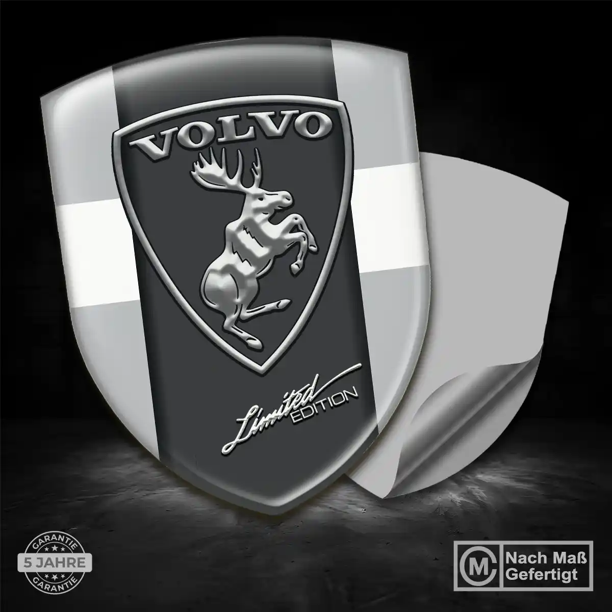 Volvo 3D Gel Aufkleber Wappen Anspruchsvolles Design