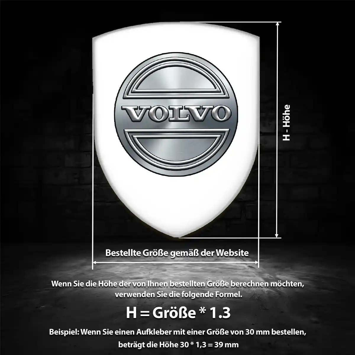 Volvo 3D Gel Aufkleber Wappen Auto Hohe Qualität