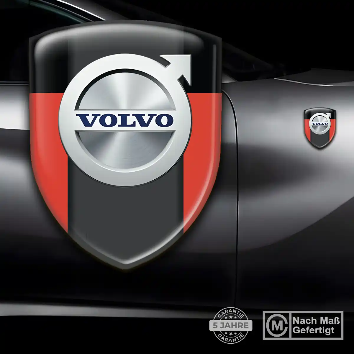 Volvo 3D Gel Aufkleber Wappen Auto Premium-Edition