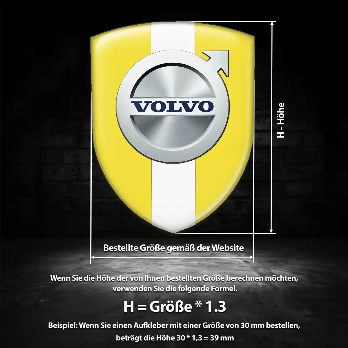 Volvo 3D Gel Aufkleber Wappen Auto Premiumqualität