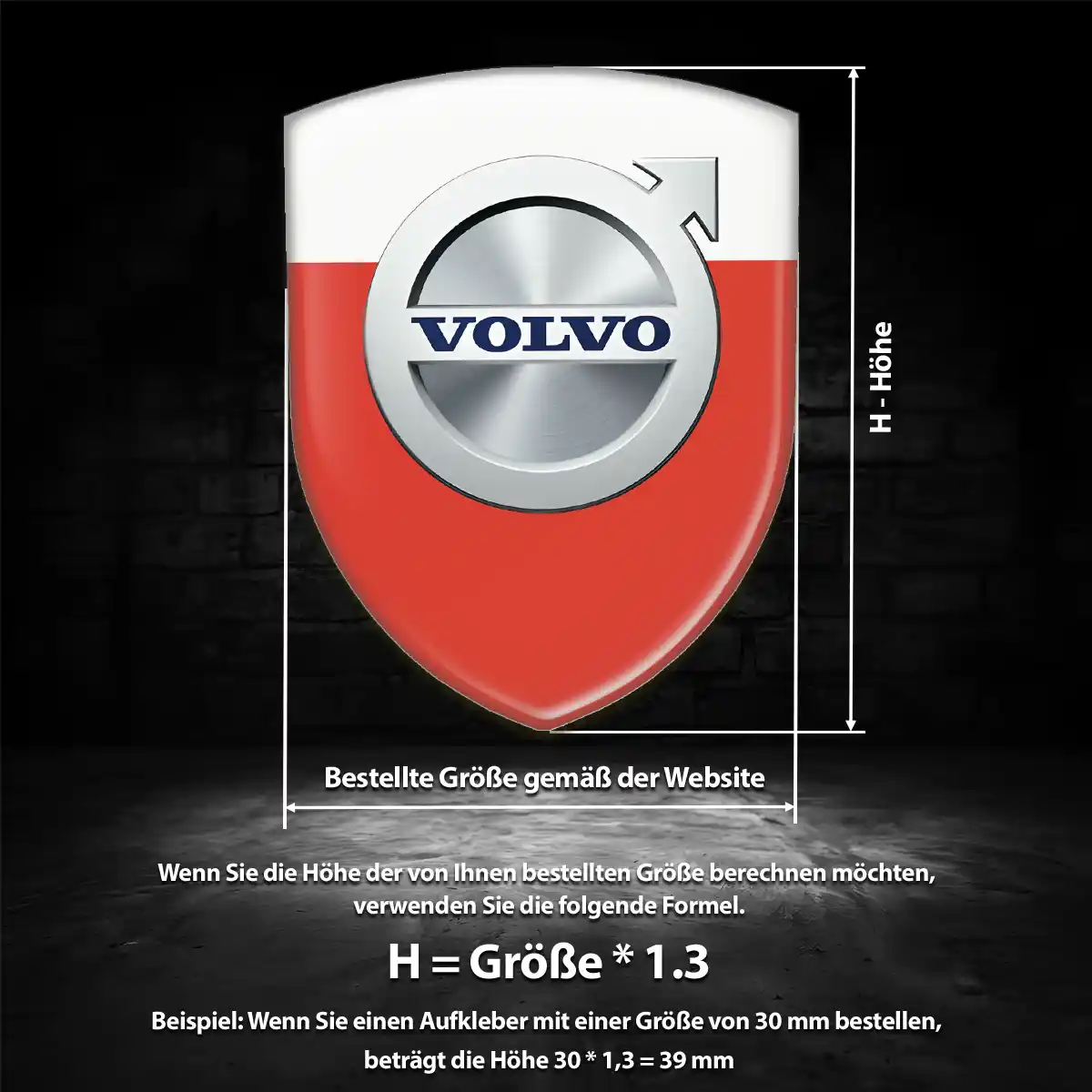 Volvo 3D Gel Aufkleber Wappen Auto Tuningfahrzeug