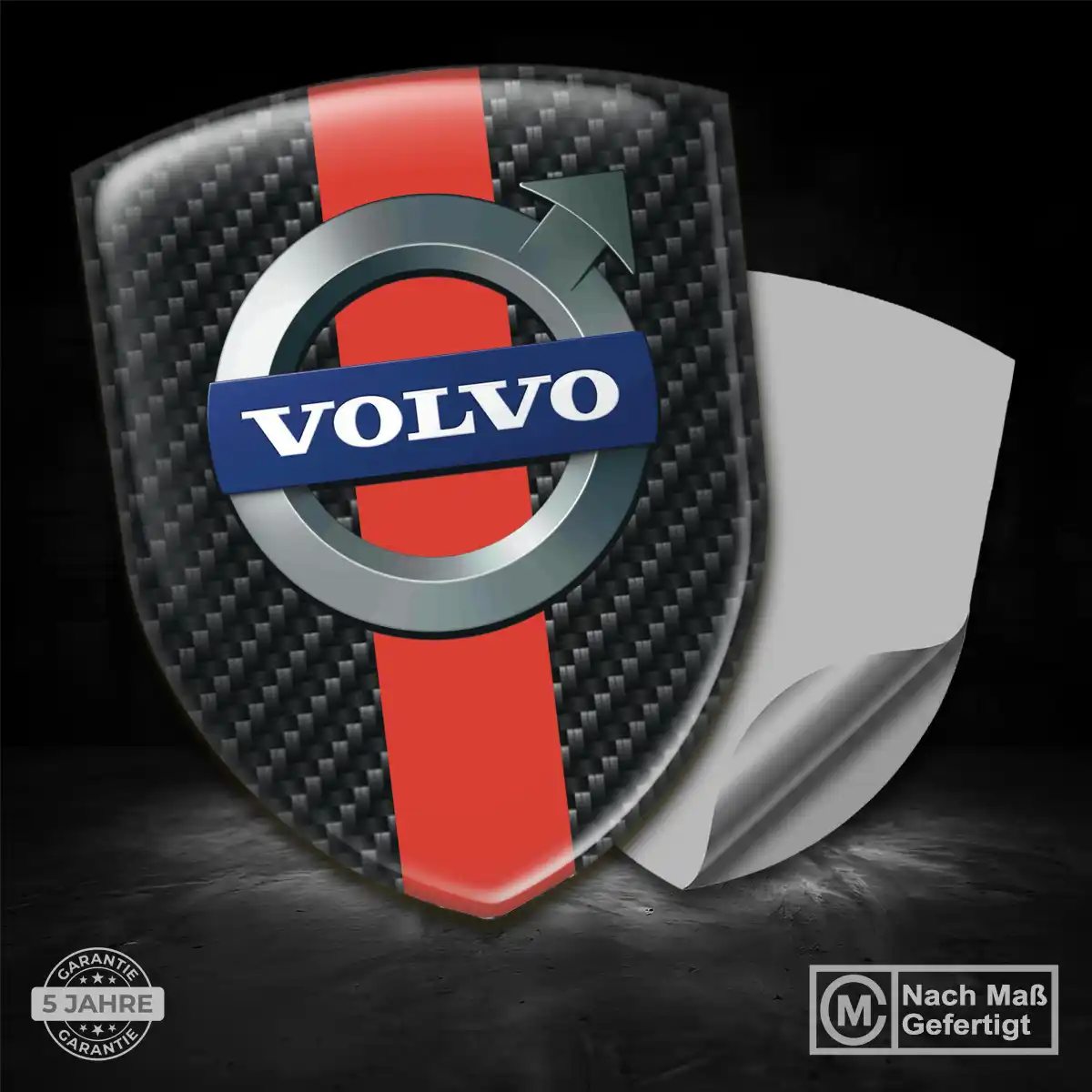 Volvo 3D Gel Aufkleber Wappen Interieurdesign