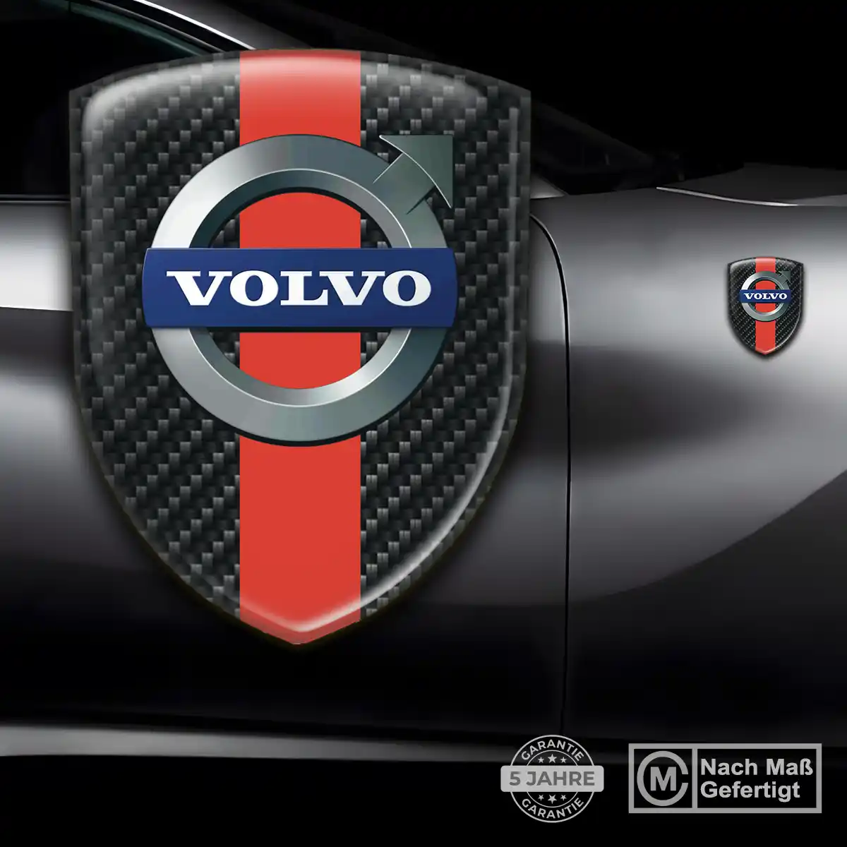 Volvo 3D Gel Aufkleber Wappen Interieurdesign
