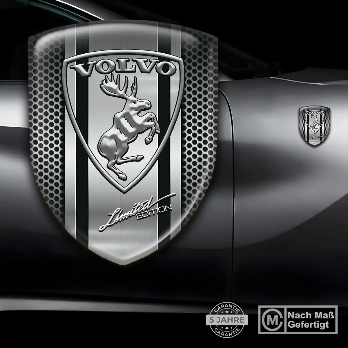 Volvo 3D Gel Aufkleber Wappen Luxus-Edition