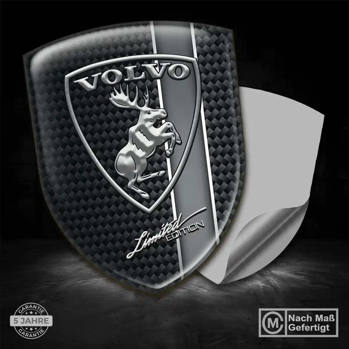 Volvo 3D Gel Aufkleber Wappen Markenedition