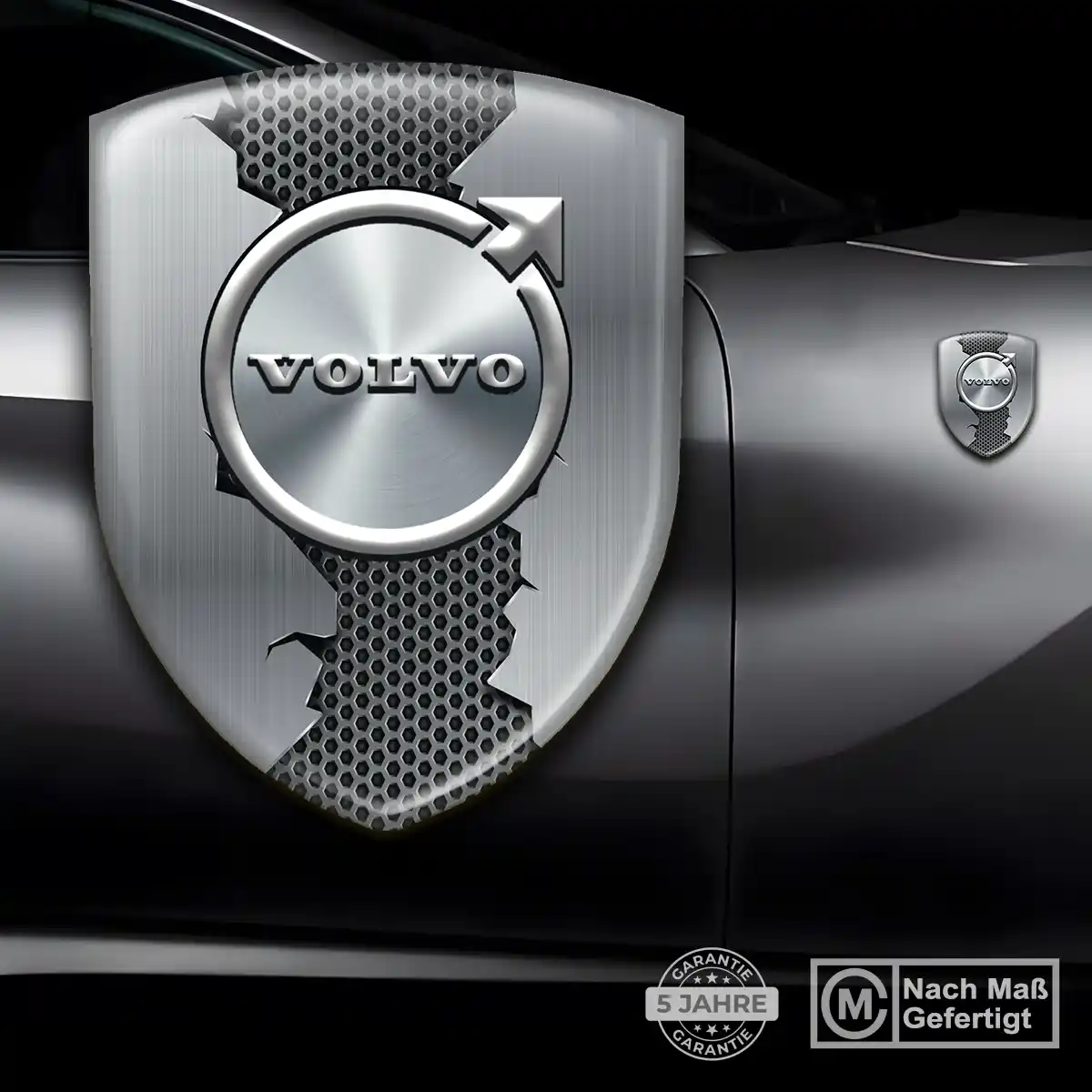 Volvo 3D Gel Aufkleber Wappen Modernes Design