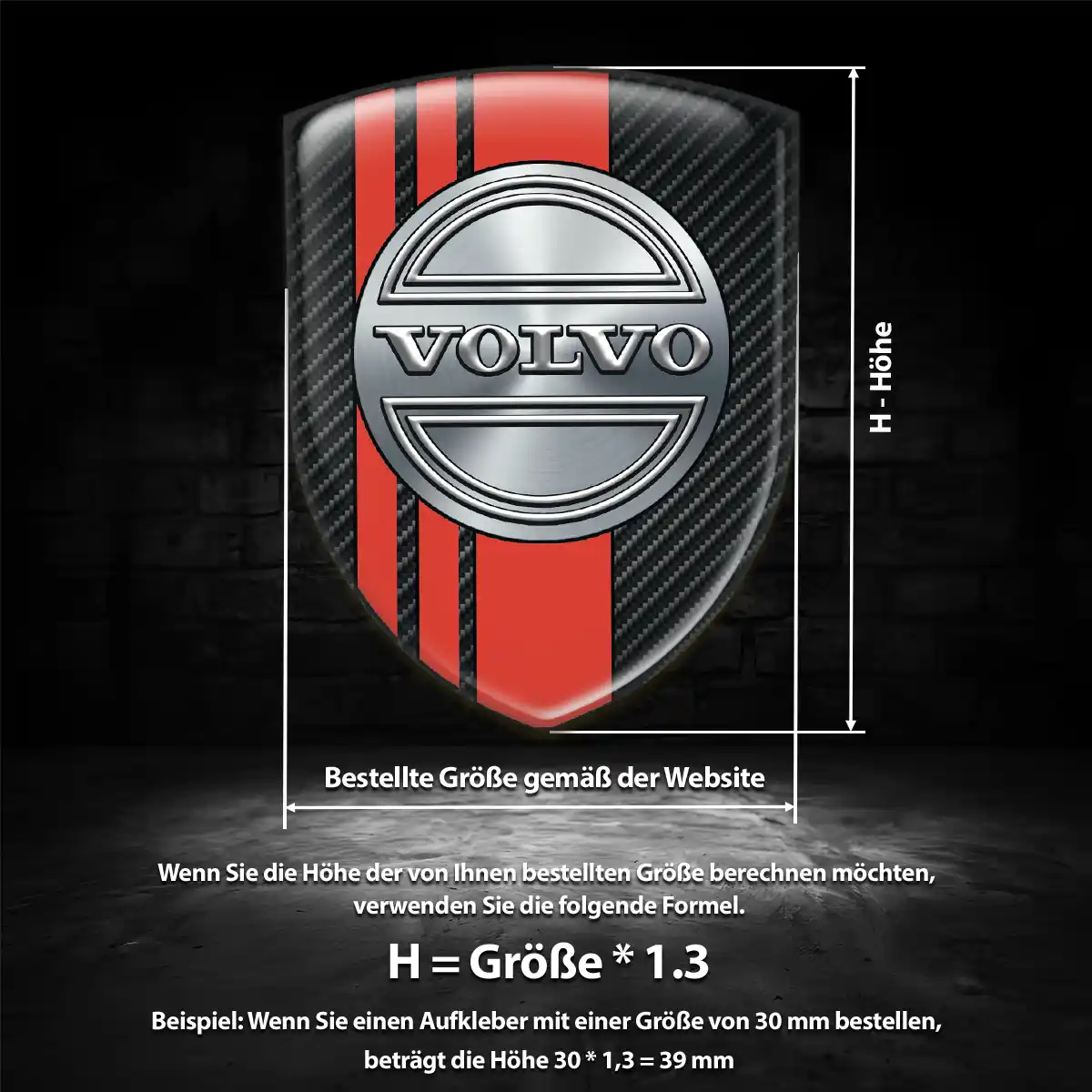 Volvo Aufkleber 3D Gel Emblem Anspruchsvolles Design