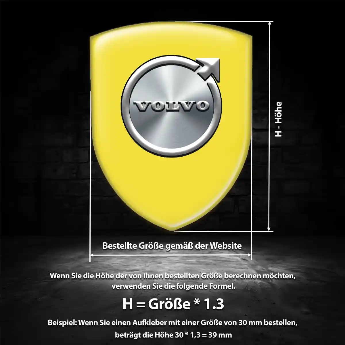 Volvo Aufkleber 3D Gel Emblem Auto Edles Design