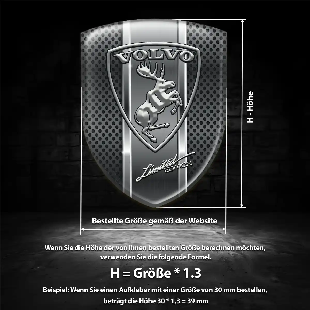 Volvo Aufkleber 3D Gel Emblem Auto Elegantes Design
