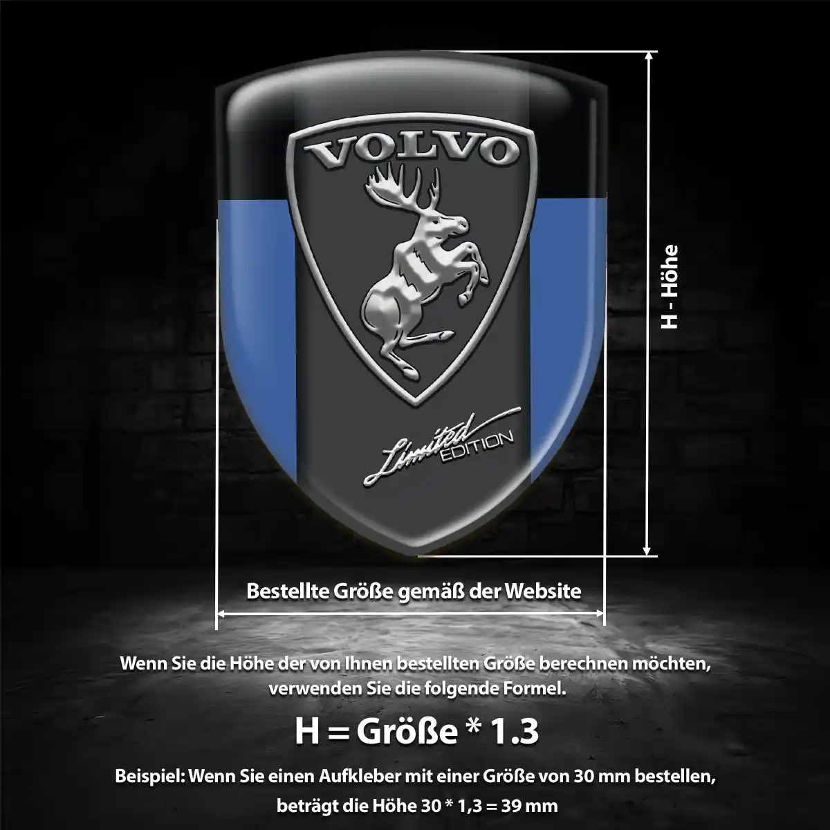 Volvo Aufkleber 3D Gel Emblem Auto Exterieurdesign