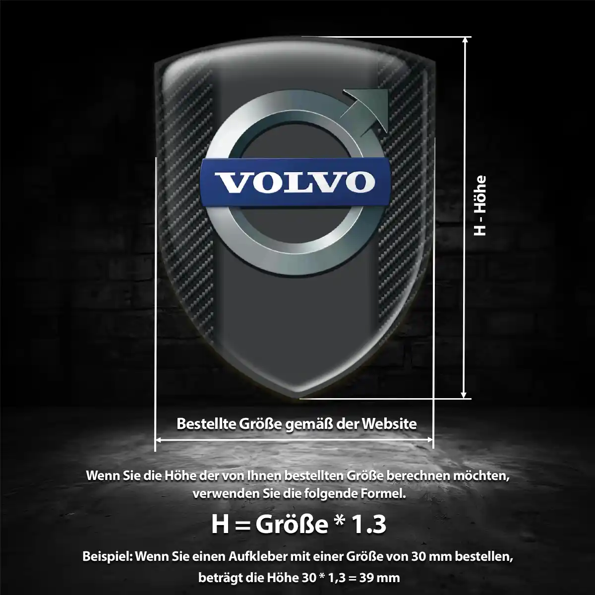 Volvo Aufkleber 3D Gel Emblem Auto Luxus-Edition