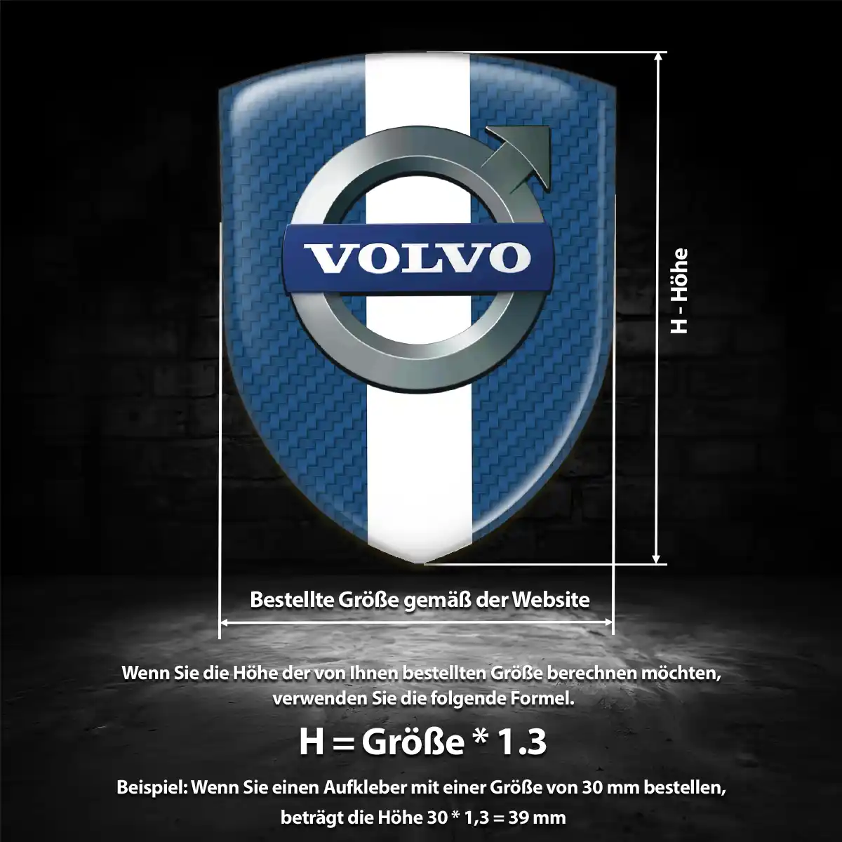 Volvo Aufkleber 3D Gel Emblem Auto Tuningfahrzeug