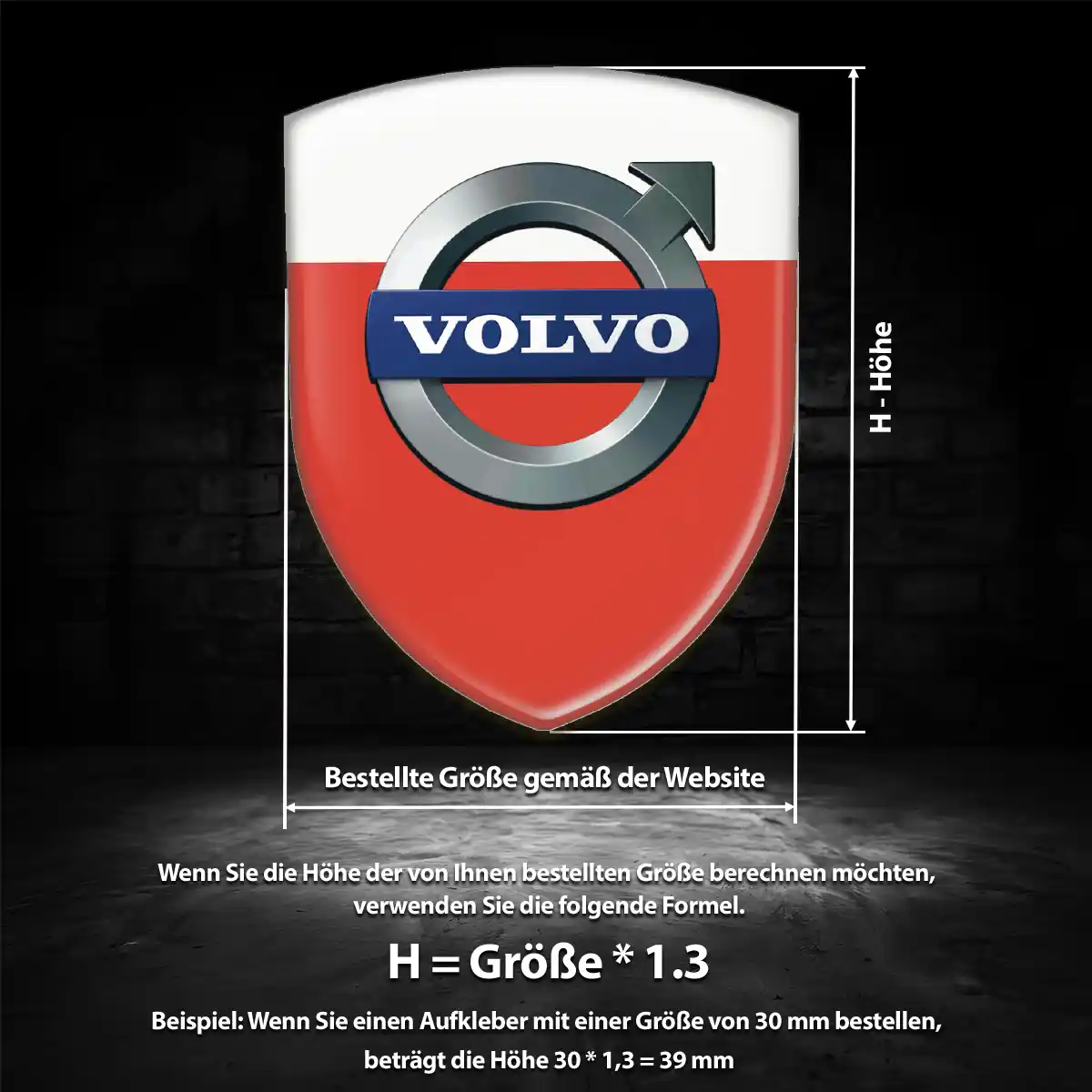 Volvo Aufkleber 3D Gel Emblem Erstklassige Qualität