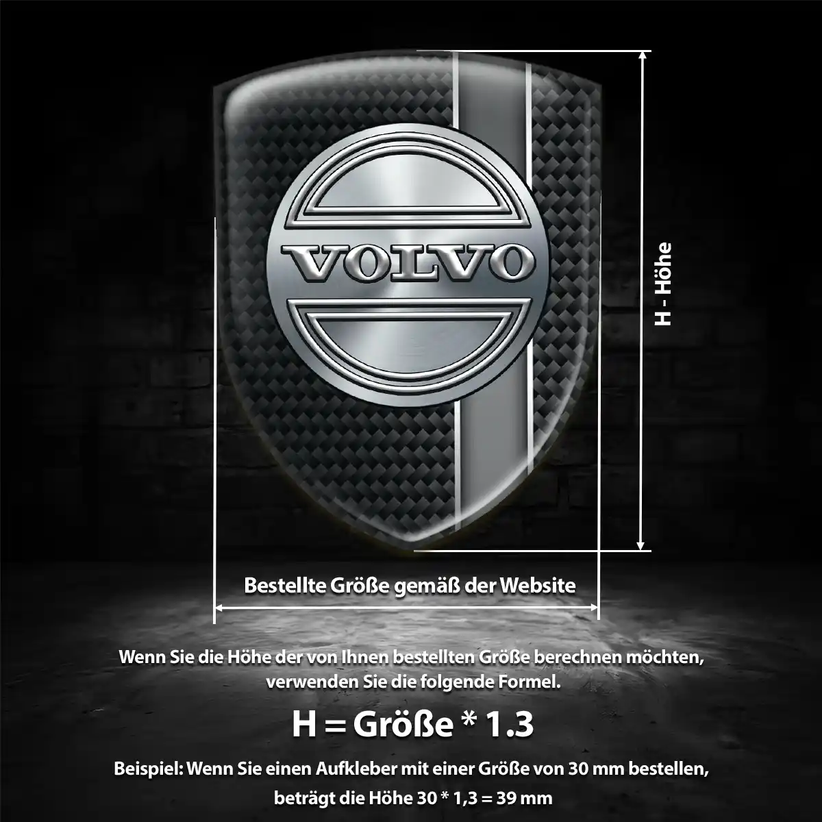 Volvo Aufkleber 3D Gel Emblem Hohe Qualität