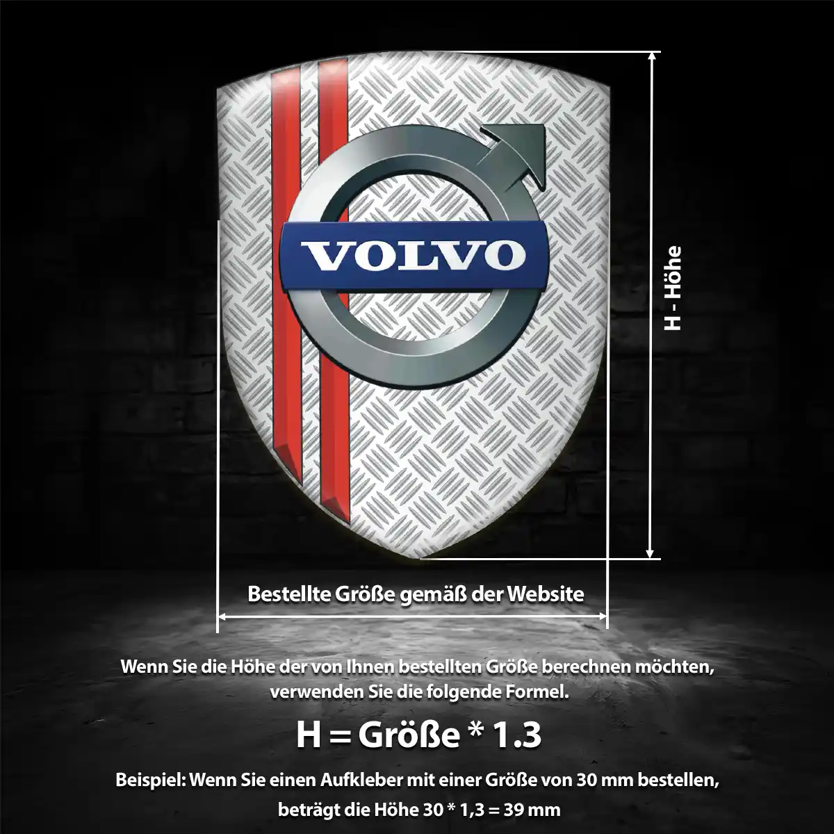 Volvo Aufkleber 3D Gel Emblem Interieurdesign