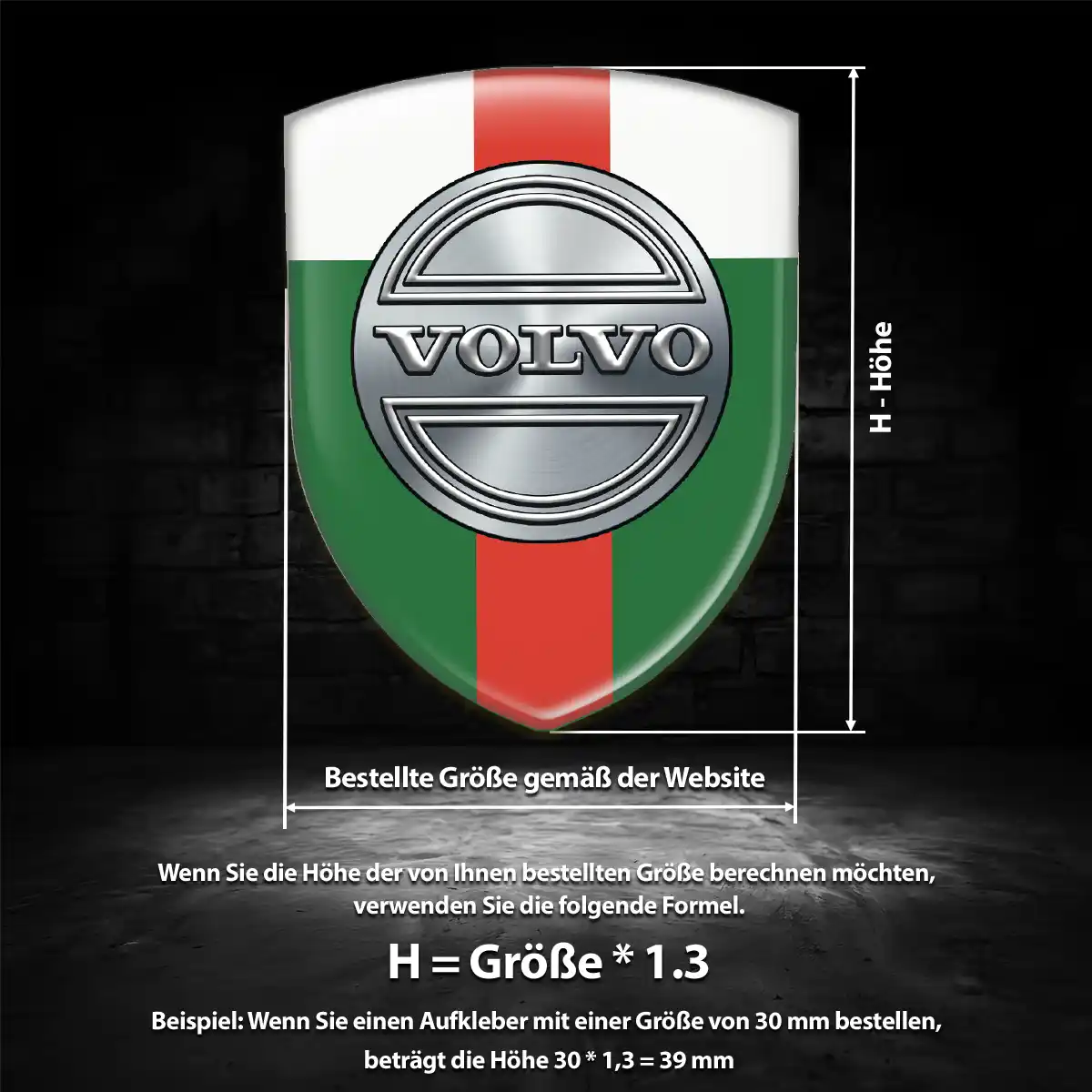 Volvo Aufkleber 3D Gel Emblem Limitierte Auflage