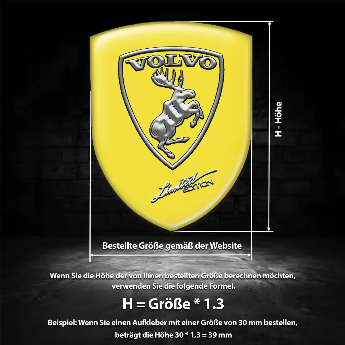 Volvo Aufkleber 3D Gel Emblem Markenedition