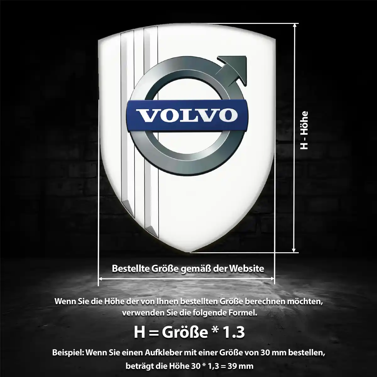 Volvo Aufkleber 3D Gel Emblem Premiumqualität