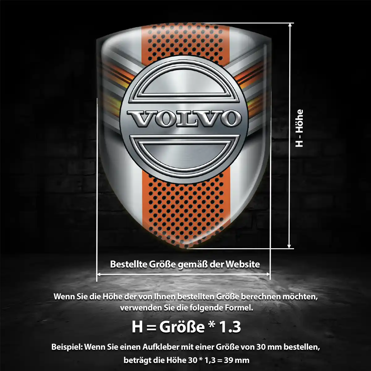 Volvo Aufkleber 3D Gel Emblem Stilvolles Design