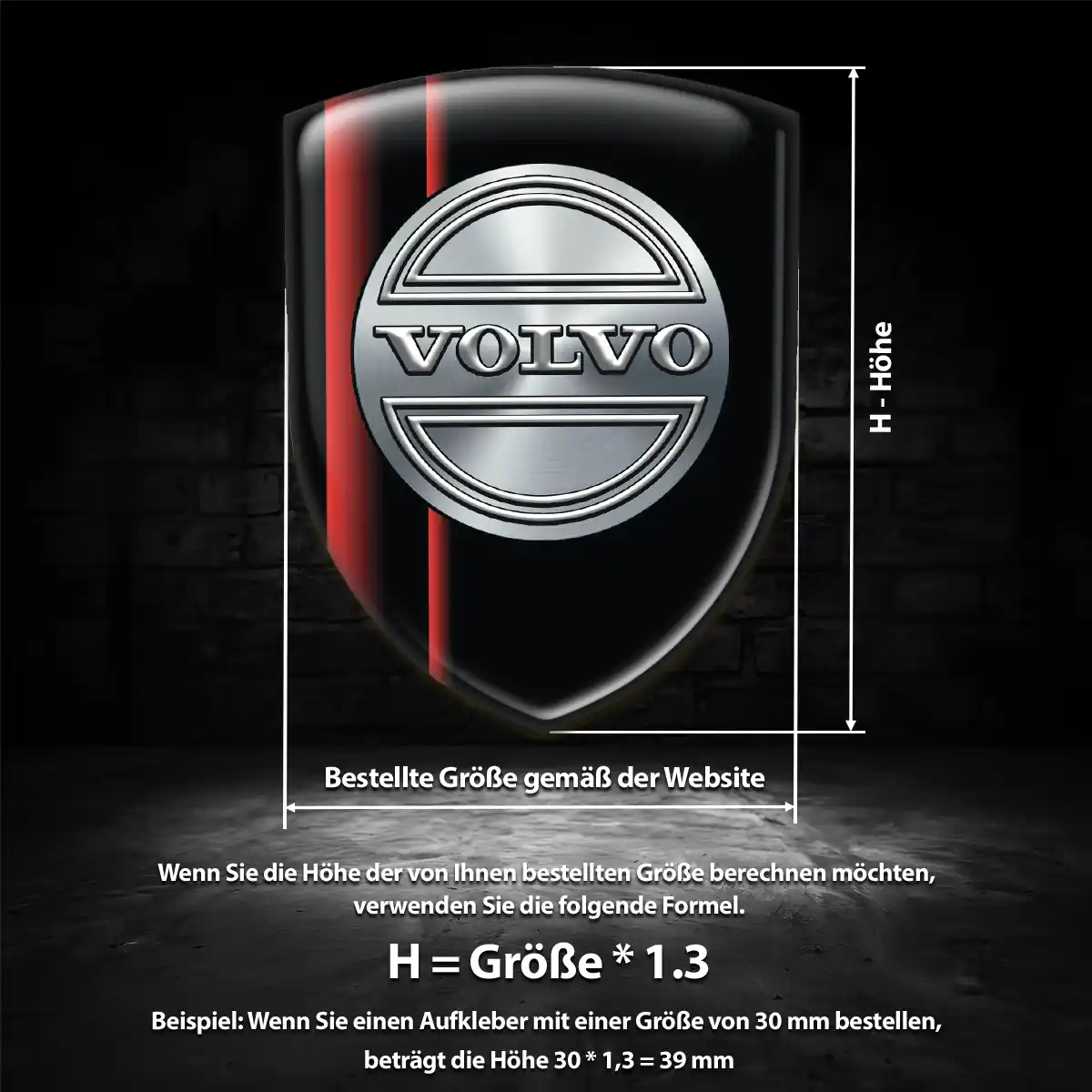 Volvo Aufkleber 3D Gel Emblem Tuningfahrzeug