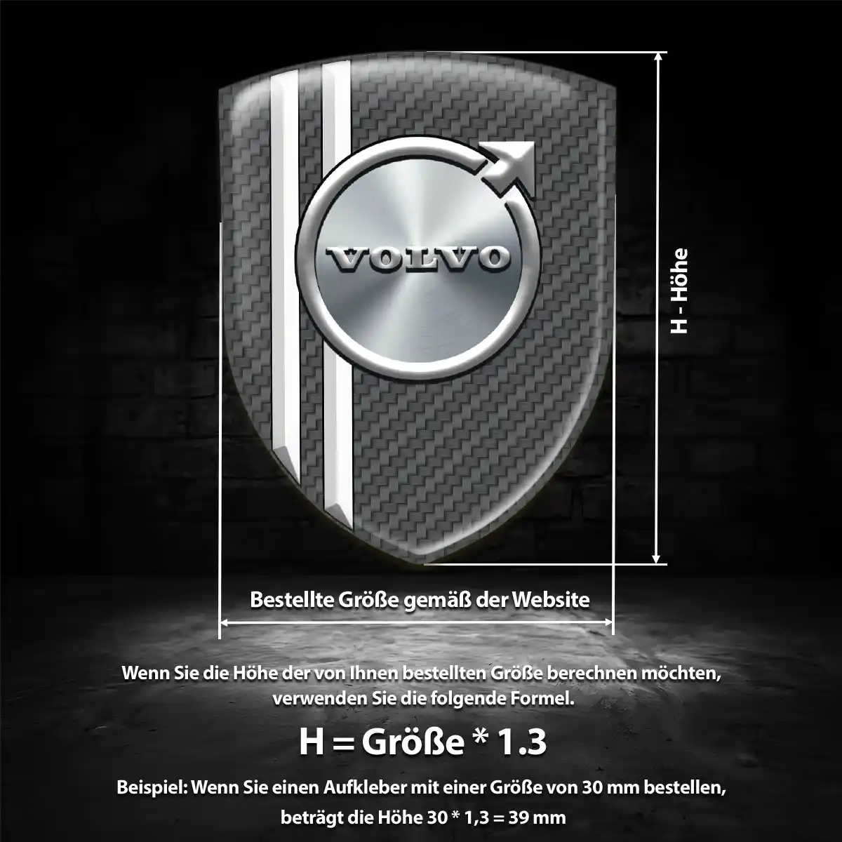 Volvo Aufkleber 3D Gel Embleme Anspruchsvolles Design