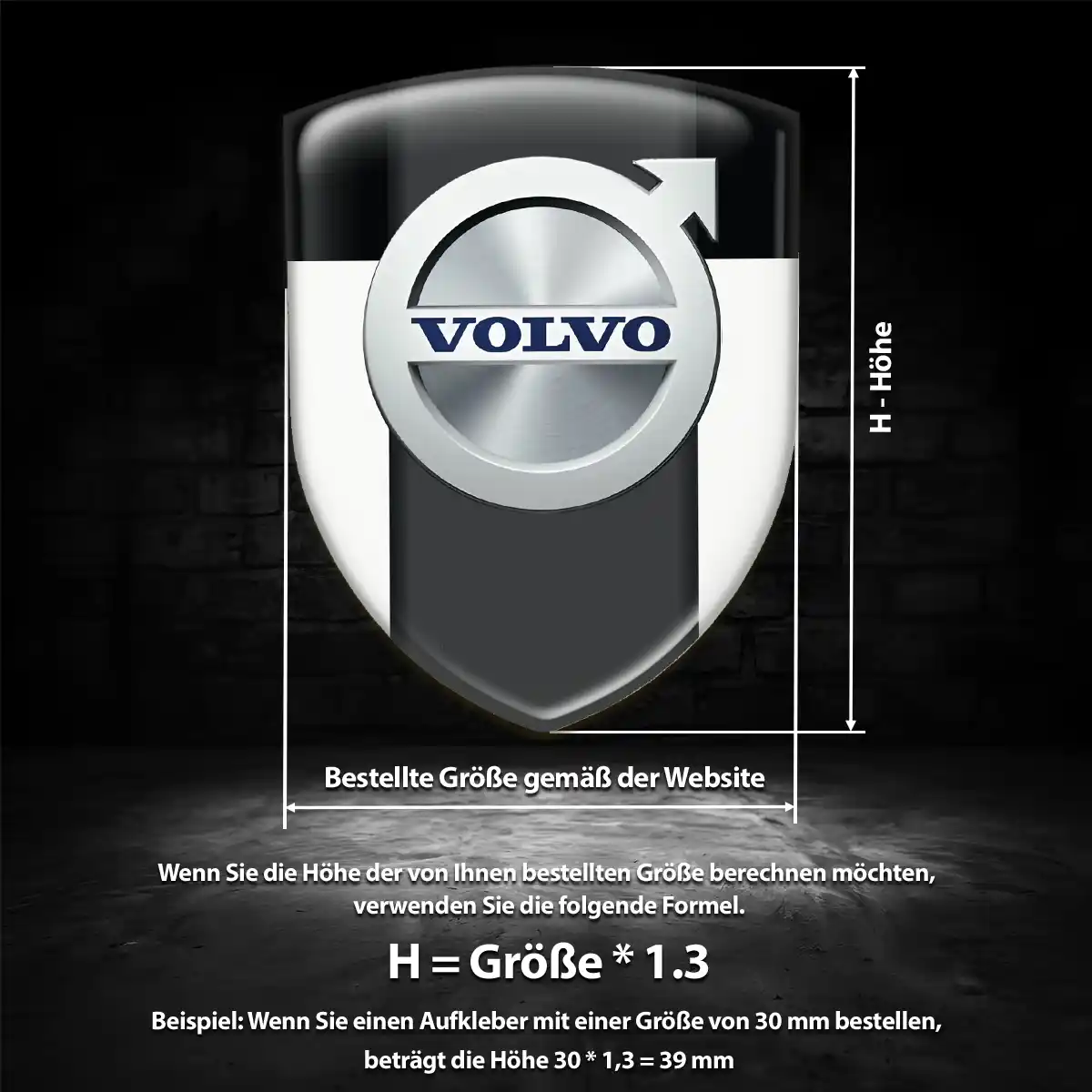Volvo Aufkleber 3D Gel Embleme Ausdrucksstarkes Design