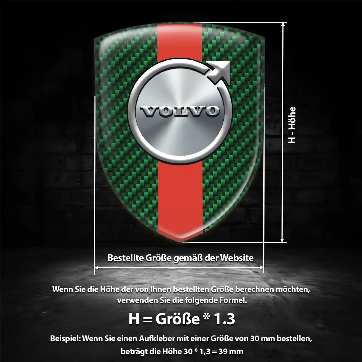 Volvo Aufkleber 3D Gel Embleme Auto Elegantes Design