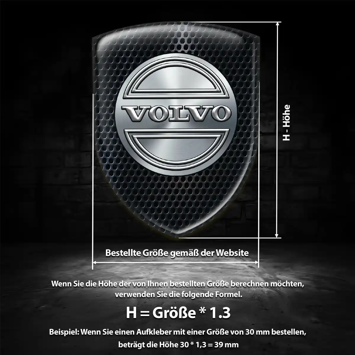 Volvo Aufkleber 3D Gel Embleme Auto Exterieurdesign