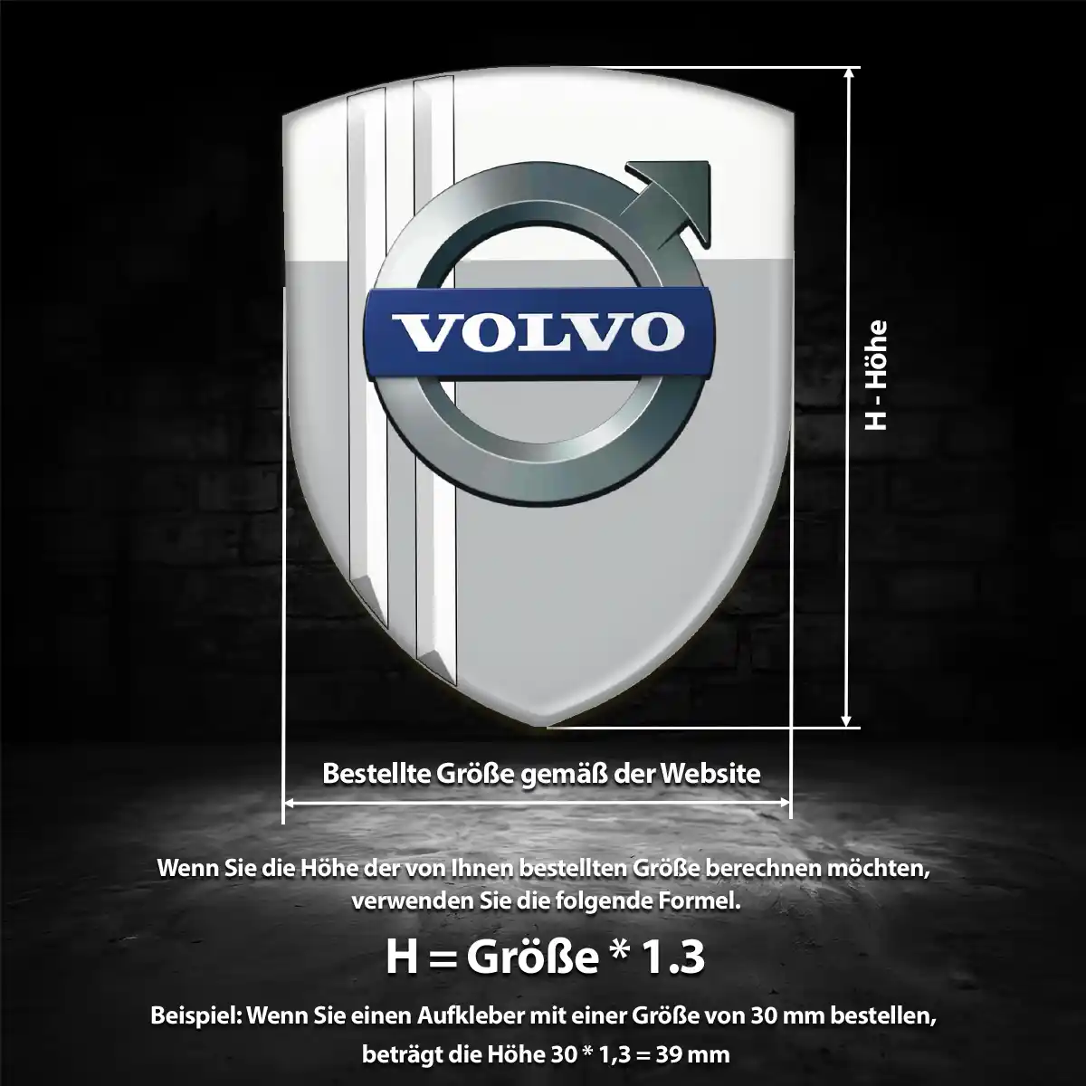 Volvo Aufkleber 3D Gel Embleme Auto Hochwertiges Harz