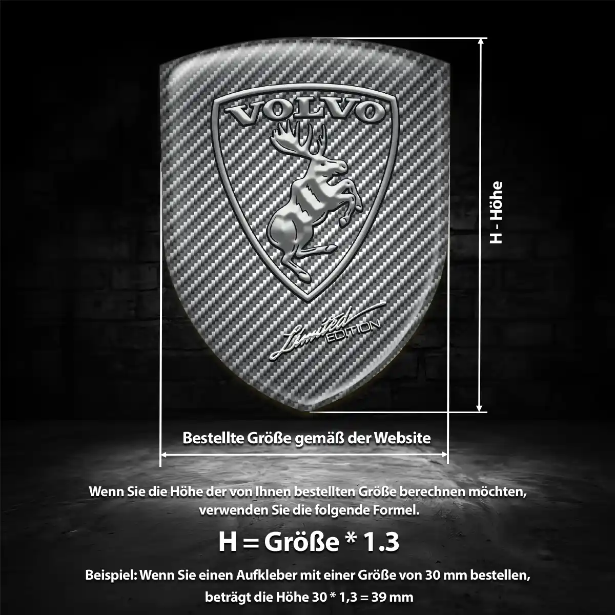 Volvo Aufkleber 3D Gel Embleme Auto Limitierte Auflage