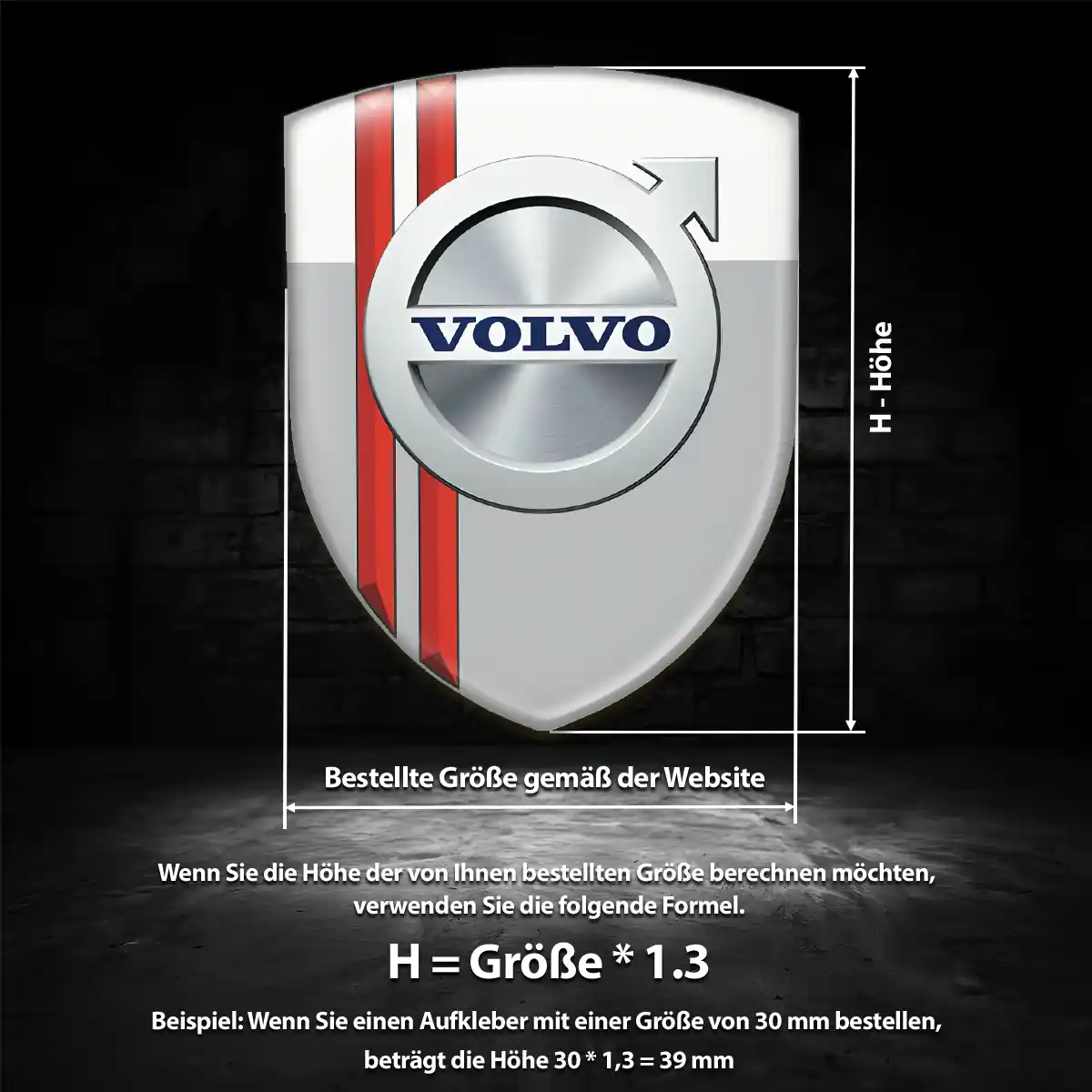 Volvo Aufkleber 3D Gel Embleme Auto Markenedition