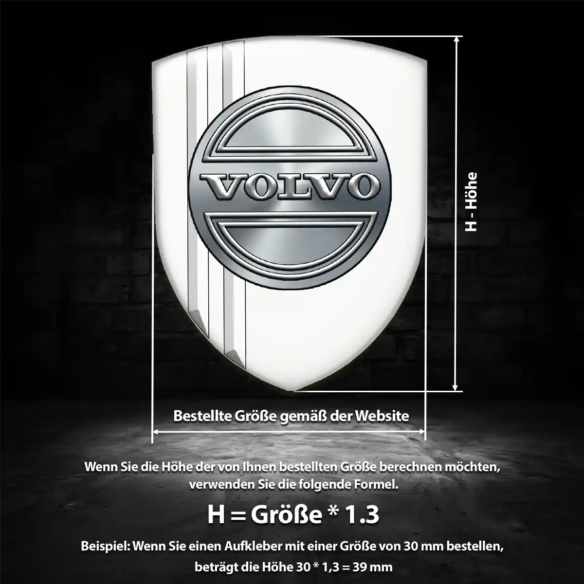 Volvo Aufkleber 3D Gel Embleme Auto Premium-Edition