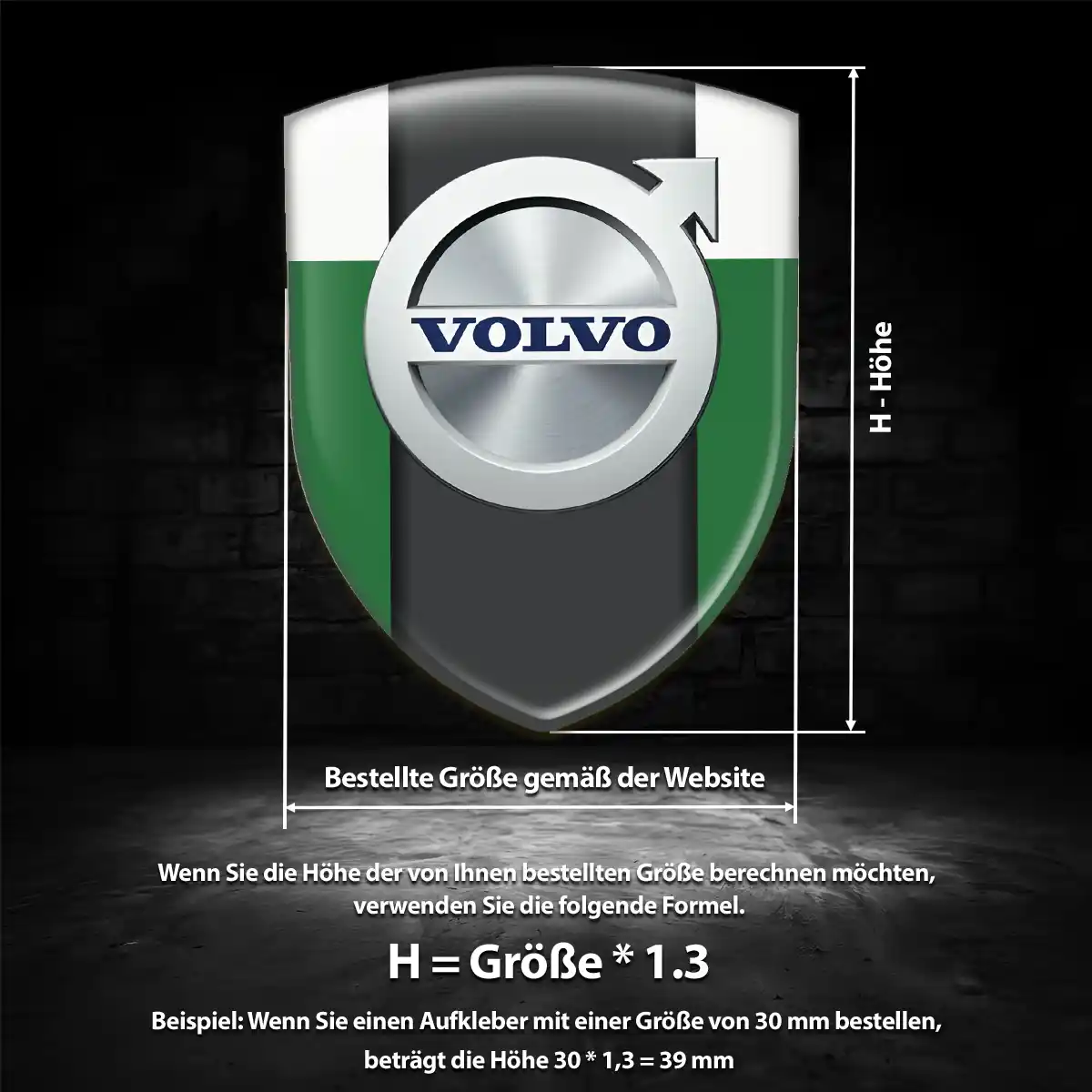 Volvo Aufkleber 3D Gel Embleme Auto Tuningfahrzeug