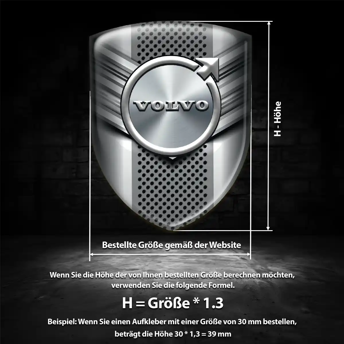Volvo Aufkleber 3D Gel Embleme Erstklassige Qualität