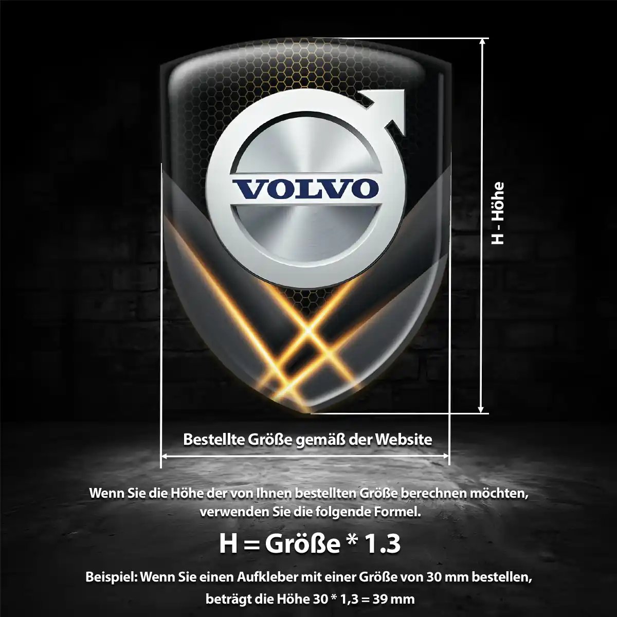 Volvo Aufkleber 3D Gel Embleme Exterieurdesign