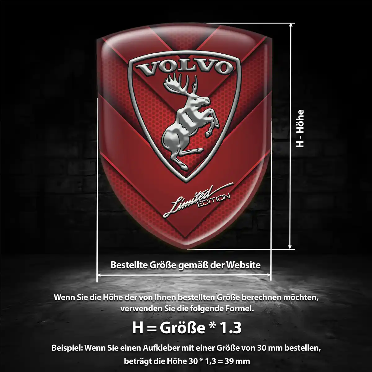Volvo Aufkleber 3D Gel Embleme Limitierte Auflage