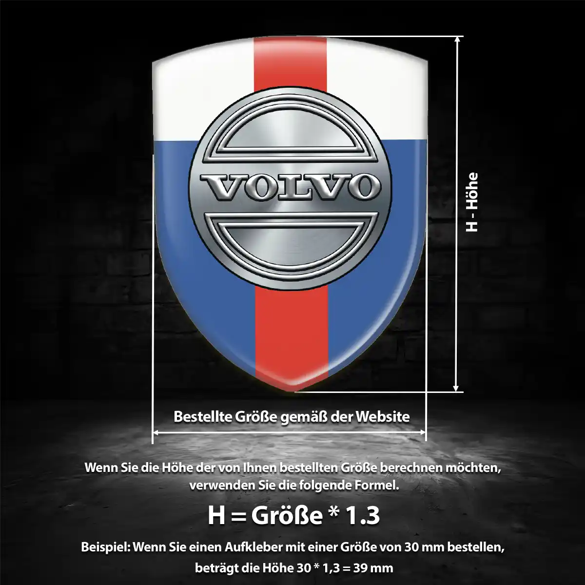 Volvo Aufkleber 3D Gel Embleme Markenedition