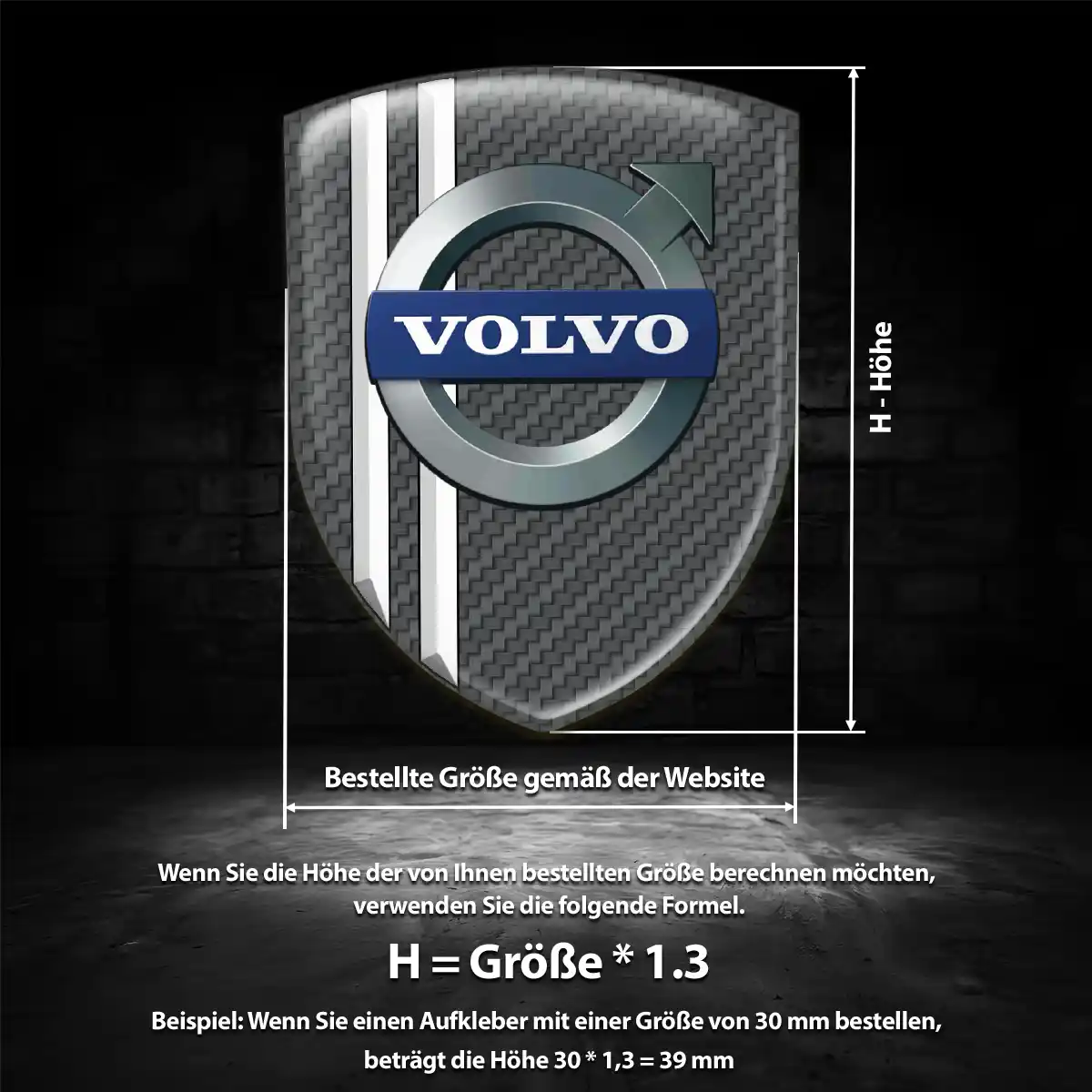 Volvo Aufkleber 3D Gel Embleme Modernes Design